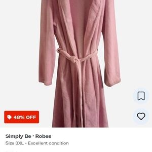Simply Be Soft Pink Women's Robe